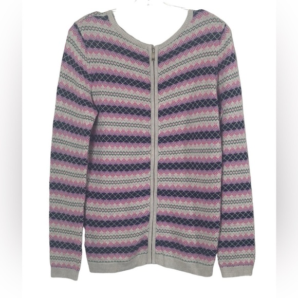 Talbots multicolored scoopneck sweater. Size medium GUC - Picture 2 of 10